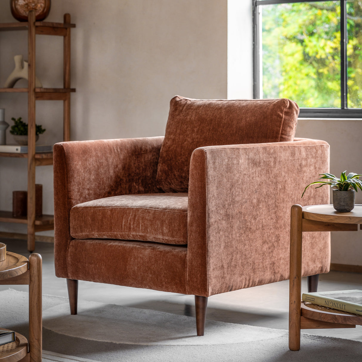 Amos Gateford Armchair Rust  –  from Amos Lighting + Home