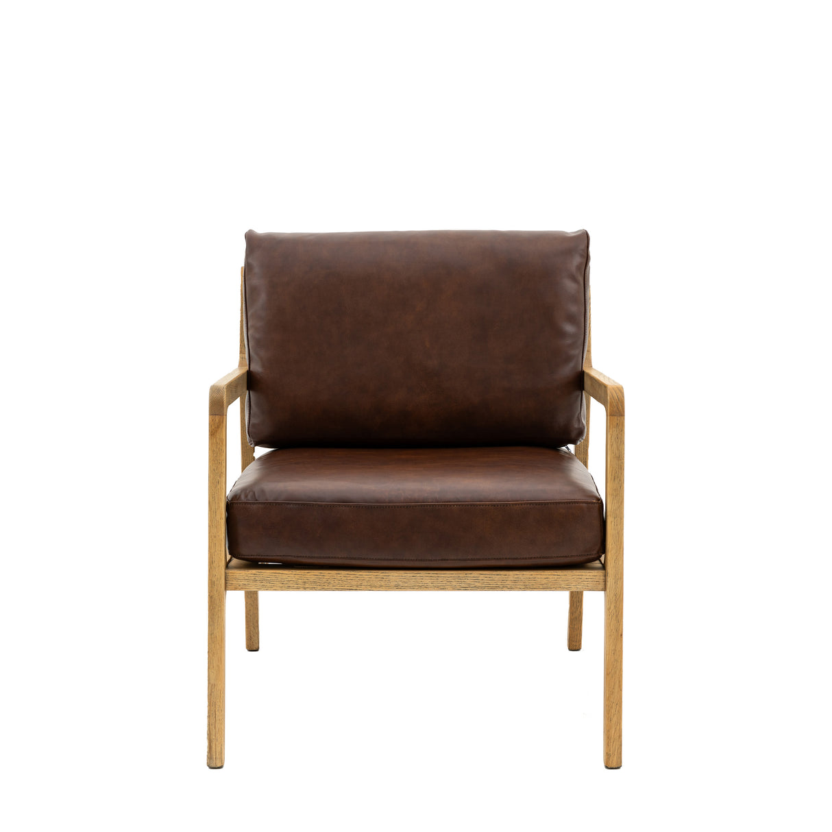 Amos Cortona Armchair Antique Brown Leather  –  from Amos Lighting + Home