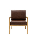 Amos Cortona Armchair Antique Brown Leather  –  from Amos Lighting + Home