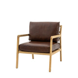 Amos Cortona Armchair Antique Brown Leather  –  from Amos Lighting + Home