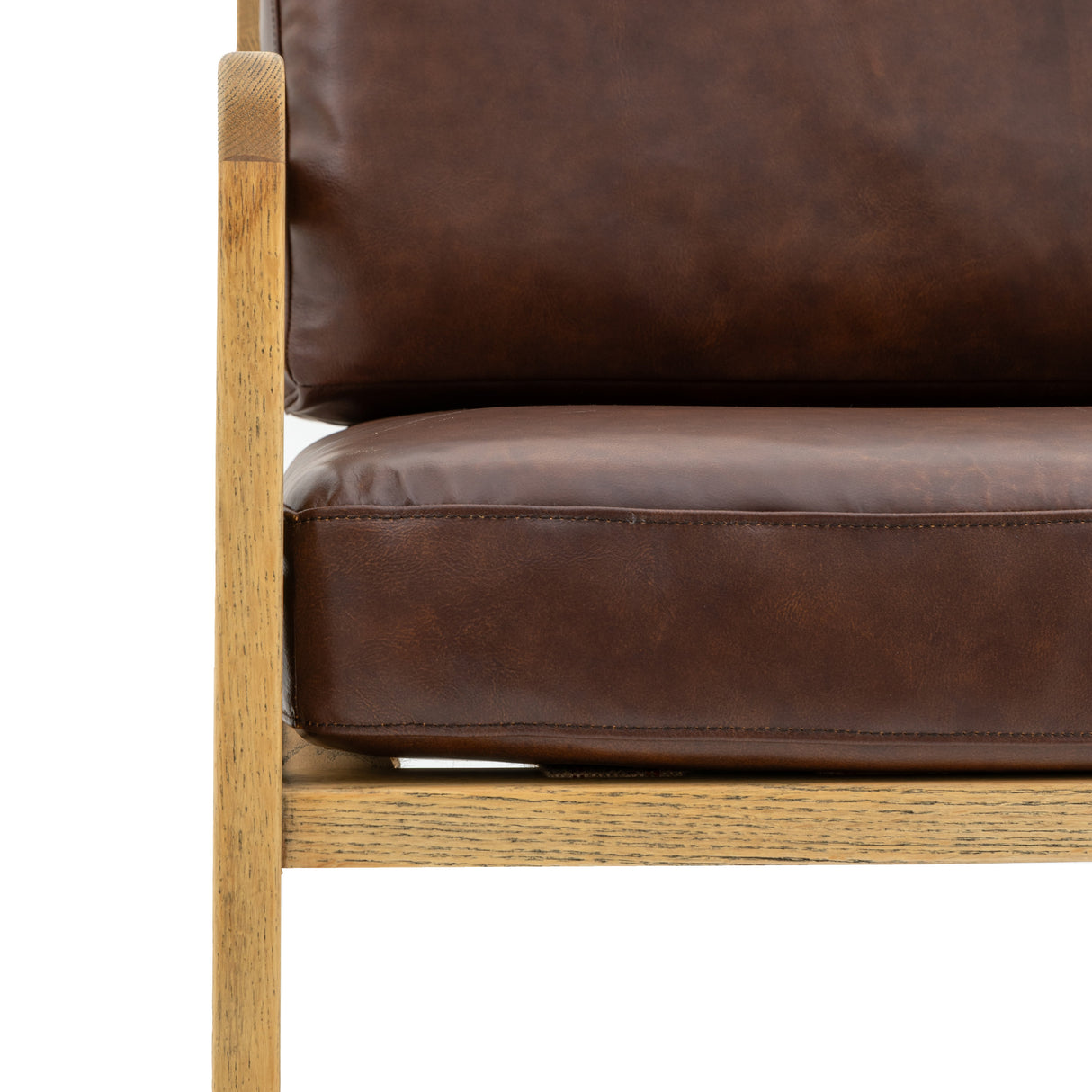 Amos Cortona Armchair Antique Brown Leather  –  from Amos Lighting + Home