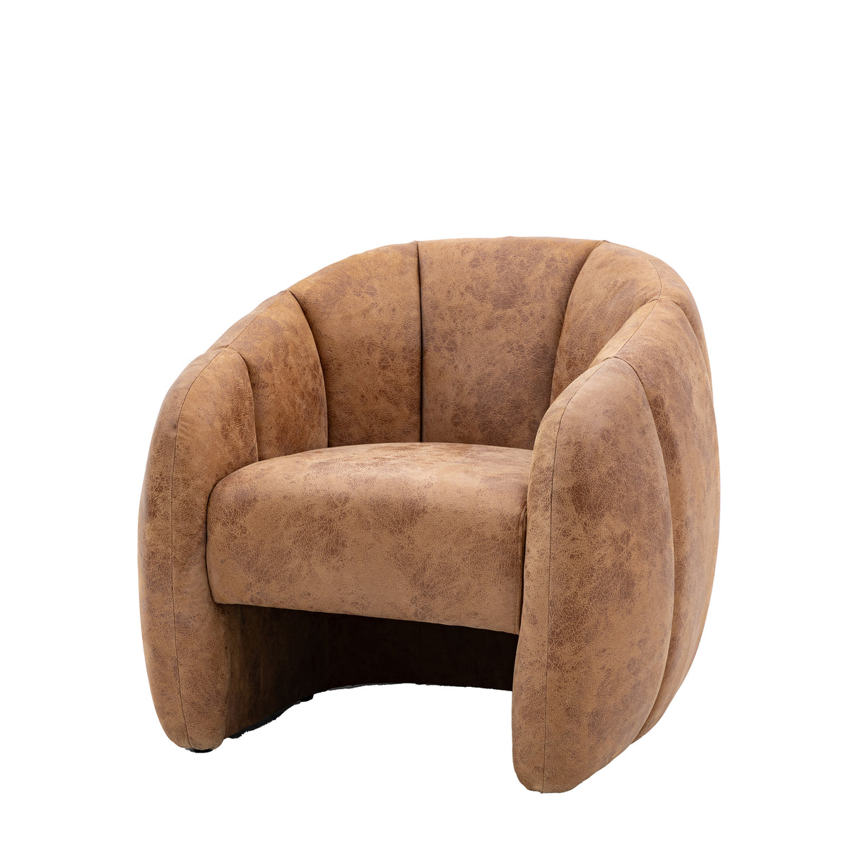 Amos Atella Tub Chair Antique Tan Leather –  from Amos Lighting + Home