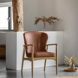 Amos Tariva Armchair Ant Brown Leather  –  from Amos Lighting + Home