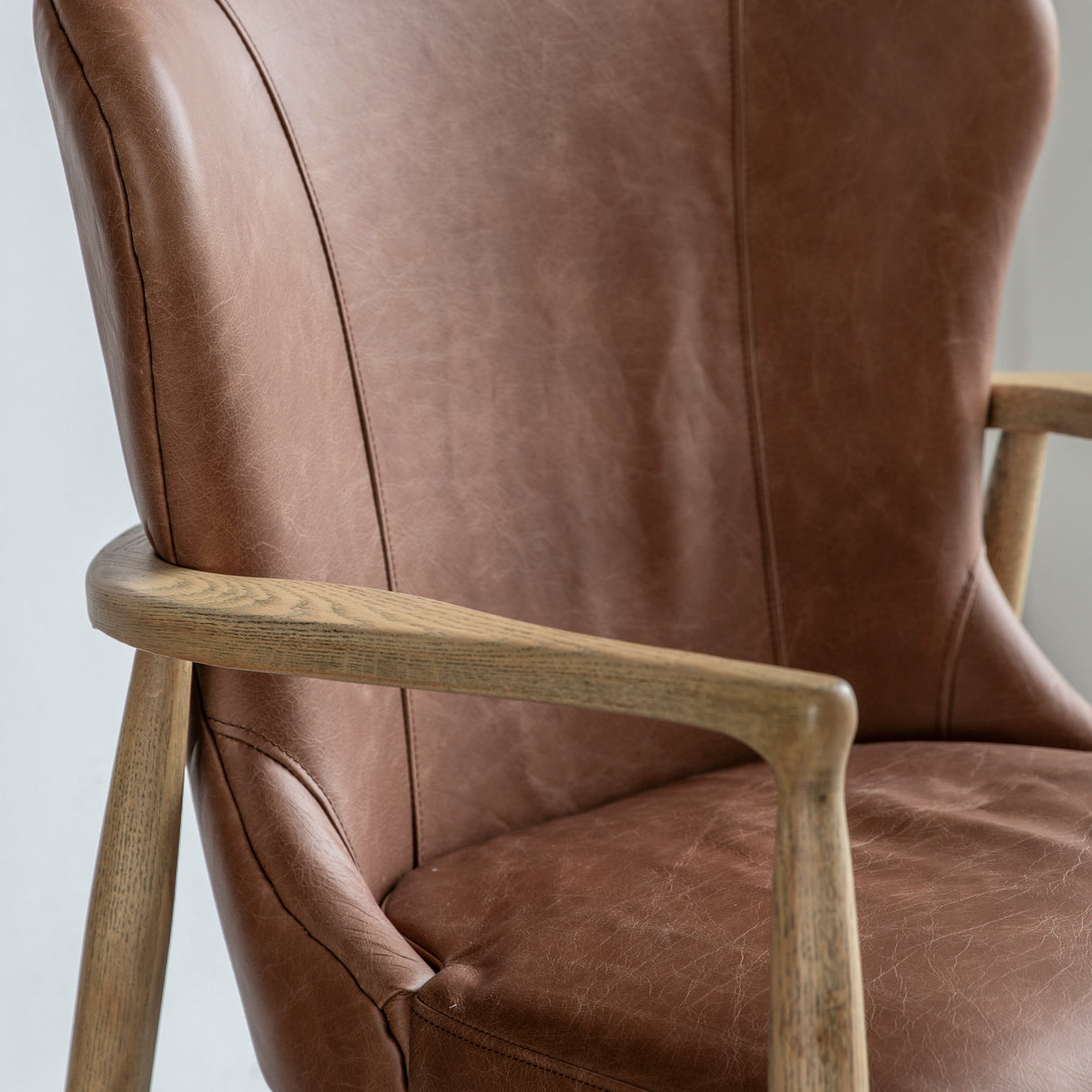 Amos Tariva Armchair Ant Brown Leather  –  from Amos Lighting + Home