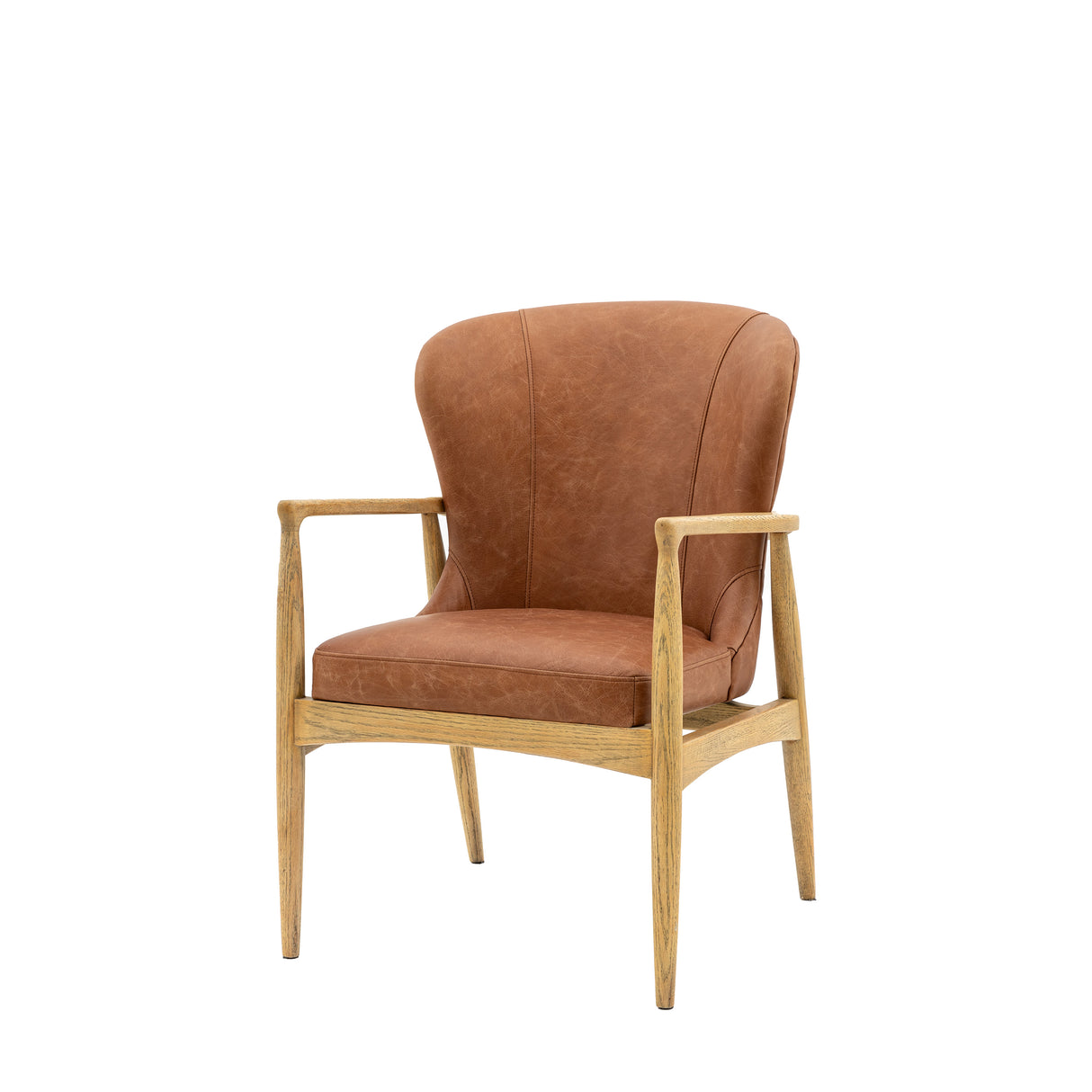 Amos Tariva Armchair Ant Brown Leather  –  from Amos Lighting + Home