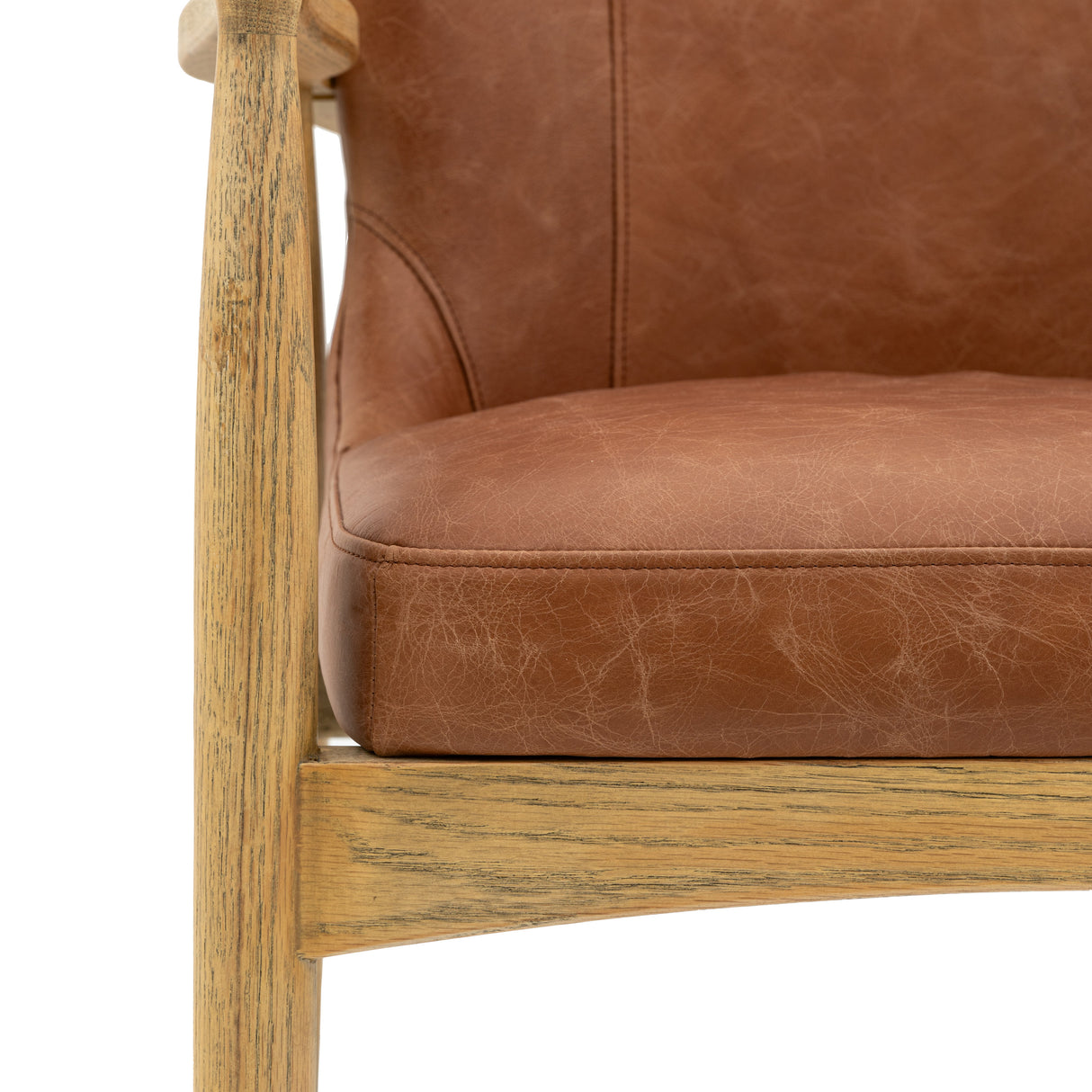 Amos Tariva Armchair Ant Brown Leather  –  from Amos Lighting + Home