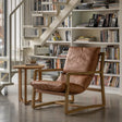 Amos Burela Lounge Chair Vint Brown Leather from Amos Lighting + Home