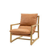 Amos Burela Lounge Chair Vint Brown Leather from Amos Lighting + Home