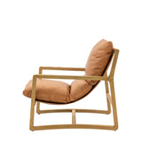 Amos Burela Lounge Chair Vint Brown Leather from Amos Lighting + Home