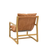 Amos Burela Lounge Chair Vint Brown Leather from Amos Lighting + Home