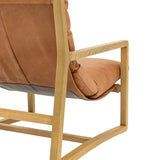 Amos Burela Lounge Chair Vint Brown Leather from Amos Lighting + Home