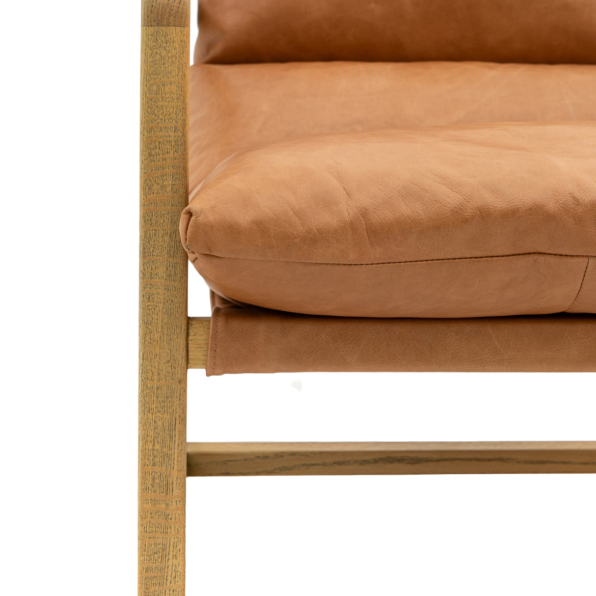 Amos Burela Lounge Chair Vint Brown Leather from Amos Lighting + Home