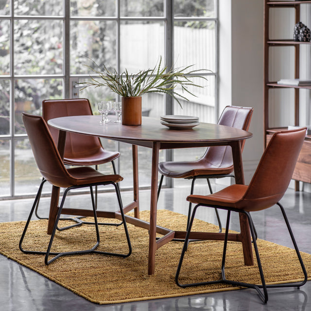 Amos Madrid Oval Dining Table Walnut  –  from Amos Lighting + Home