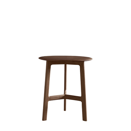 Amos Madrid Round Side Table Walnut  –  from Amos Lighting + Home