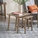 Amos Kingham Nest Of 2 Tables Grey  –  from Amos Lighting + Home