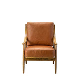 Amos Reliant Armchair Brown Leather  –  from Amos Lighting + Home