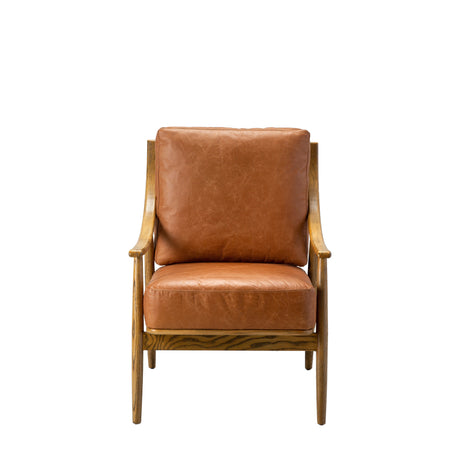 Amos Reliant Armchair Brown Leather  –  from Amos Lighting + Home