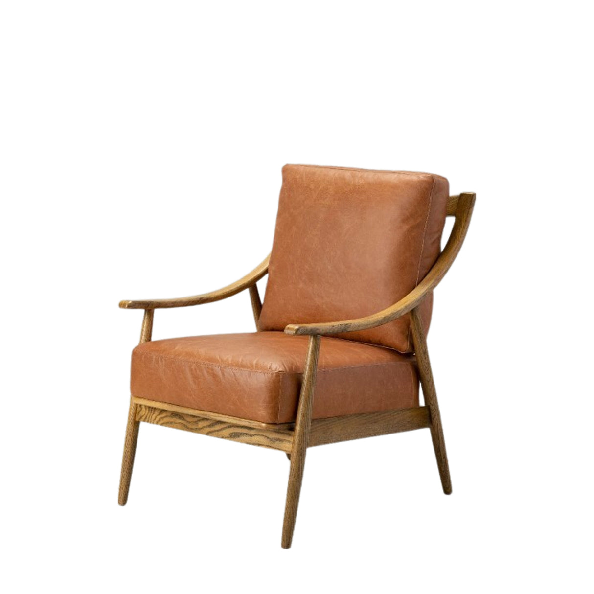 Amos Reliant Armchair Brown Leather  –  from Amos Lighting + Home