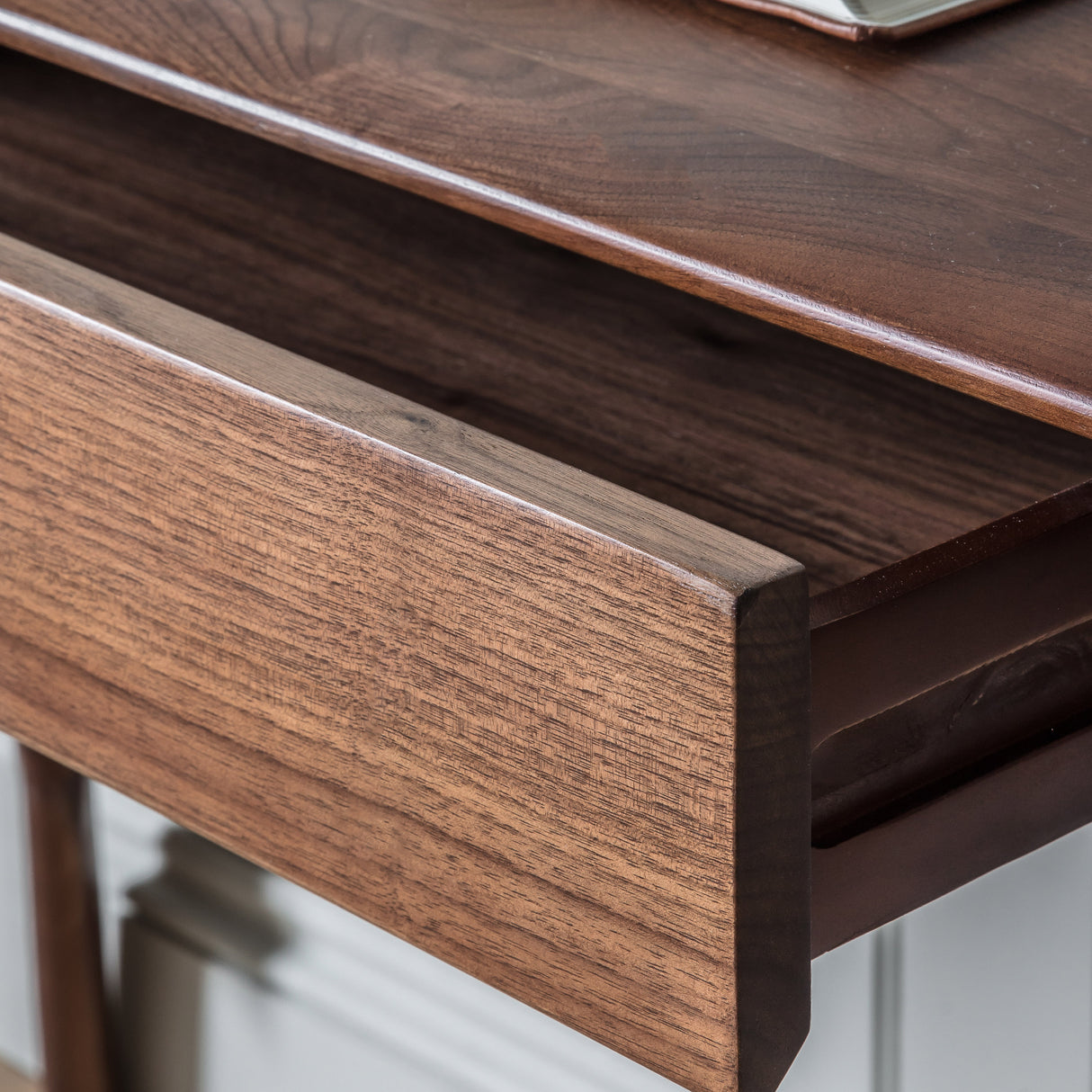 Amos Madrid 1 Drawer Desk Walnut  –  from Amos Lighting + Home