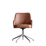 Amos Curie Swivel Chair Vintage Brown Leather –  from Amos Lighting + Home