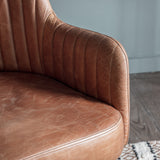 Amos Curie Swivel Chair Vintage Brown Leather –  from Amos Lighting + Home