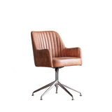 Amos Curie Swivel Chair Vintage Brown Leather –  from Amos Lighting + Home