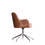 Amos Curie Swivel Chair Vintage Brown Leather –  from Amos Lighting + Home