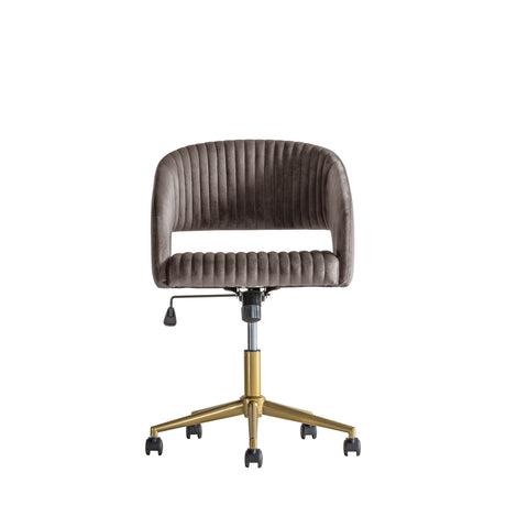 Amos Murray Swivel Chair Grey Velvet –  from Amos Lighting + Home