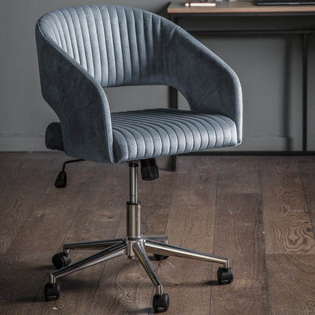 Amos Murray Swivel Chair Grey Velvet –  from Amos Lighting + Home