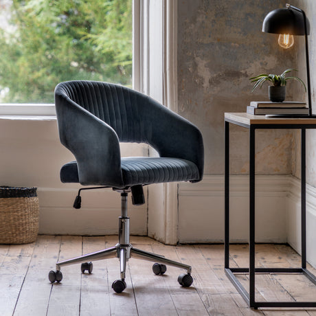 Amos Murray Swivel Chair Charcoal Velvet –  from Amos Lighting + Home