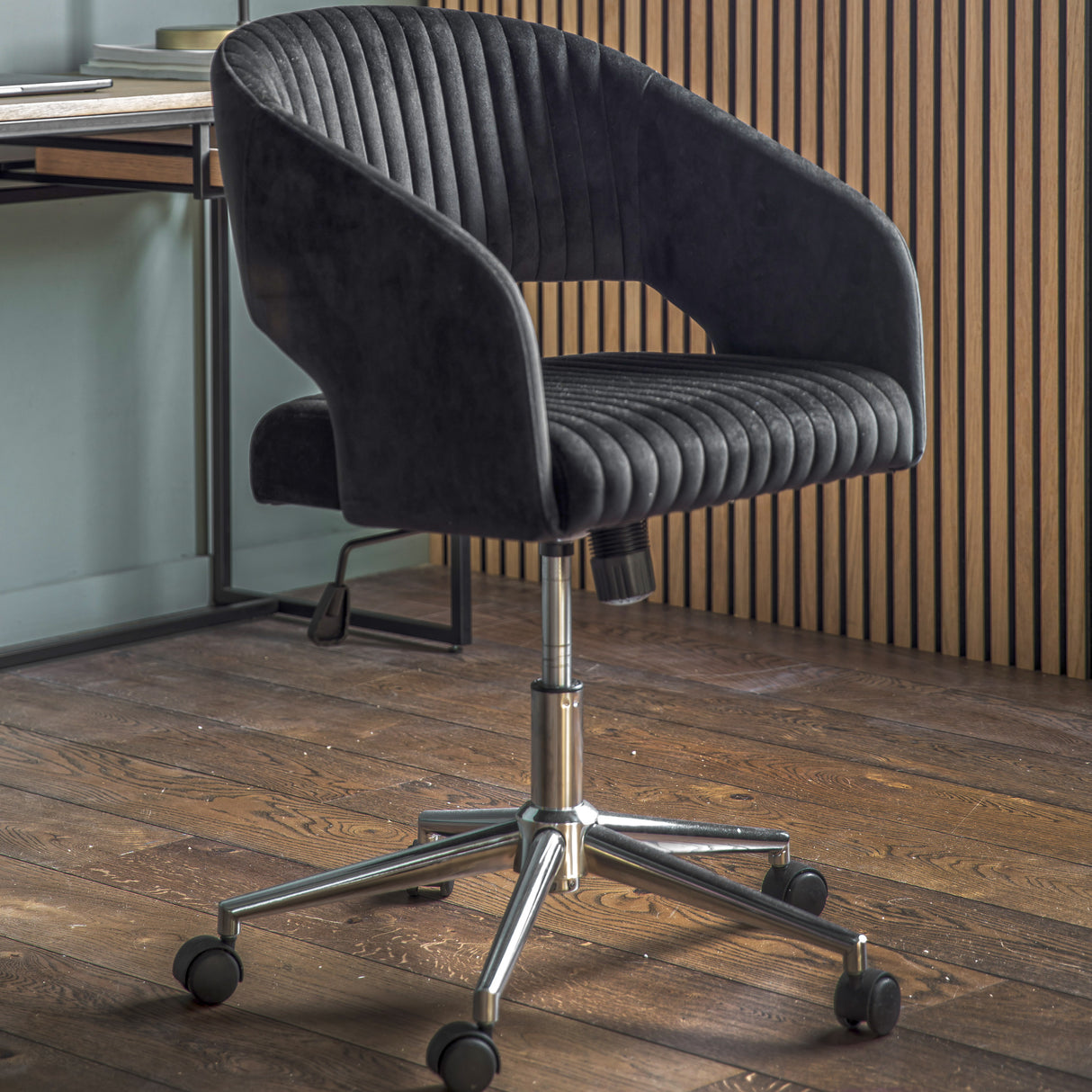 Amos Murray Swivel Chair Black Velvet –  from Amos Lighting + Home