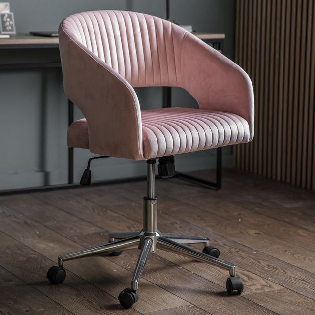 Amos Murray Swivel Chair Pink Velvet –  from Amos Lighting + Home