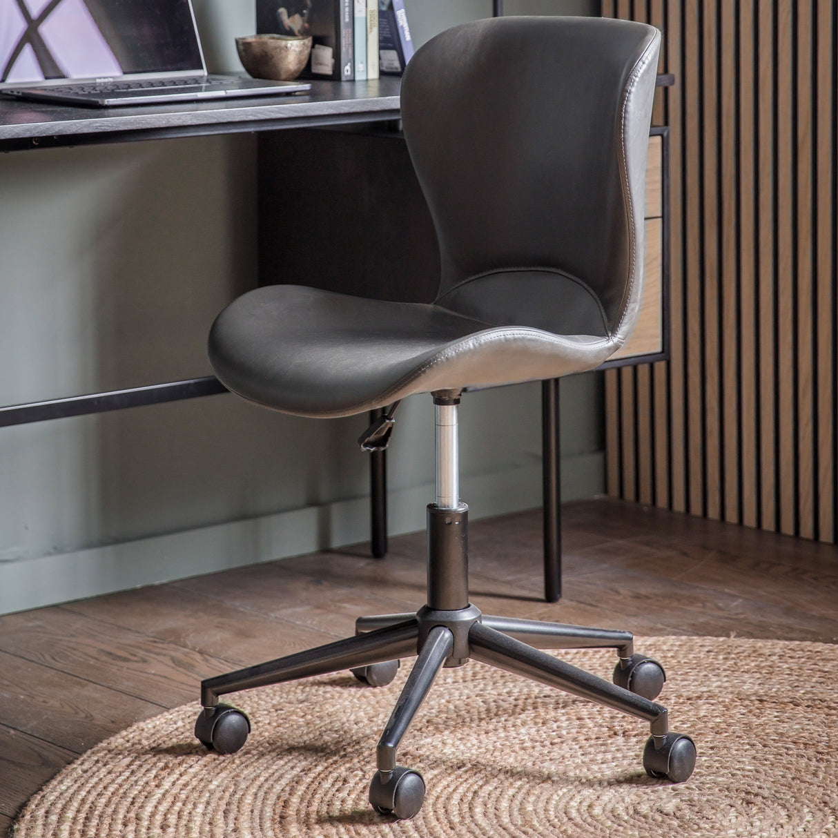 Amos Mendel Swivel Chair Charcoal –  from Amos Lighting + Home