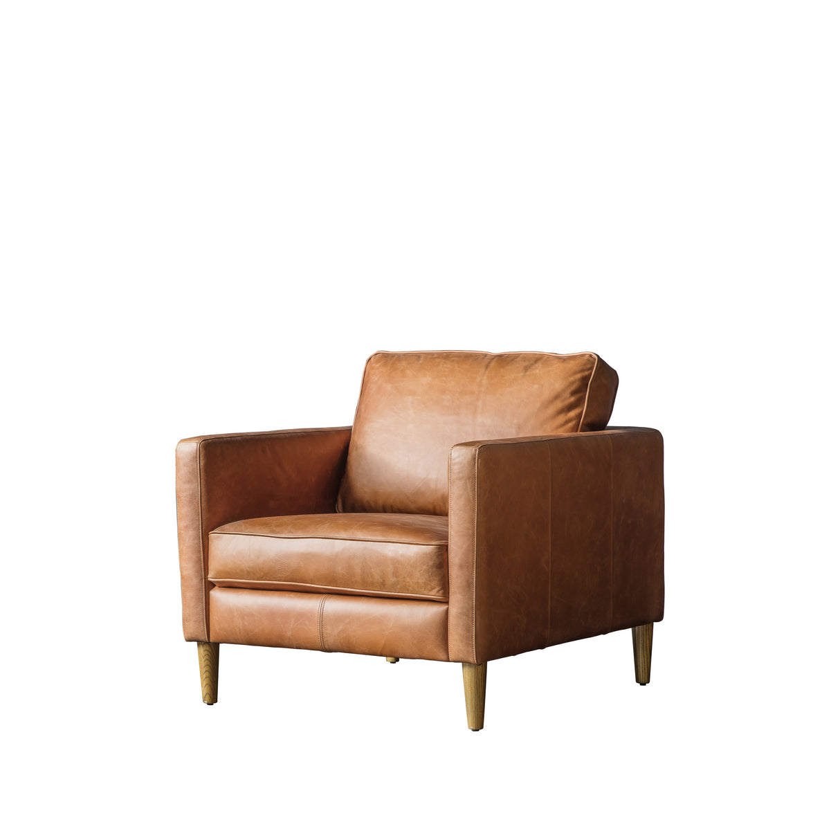 Amos Osborne Armchair Vintage Brown Leather –  from Amos Lighting + Home