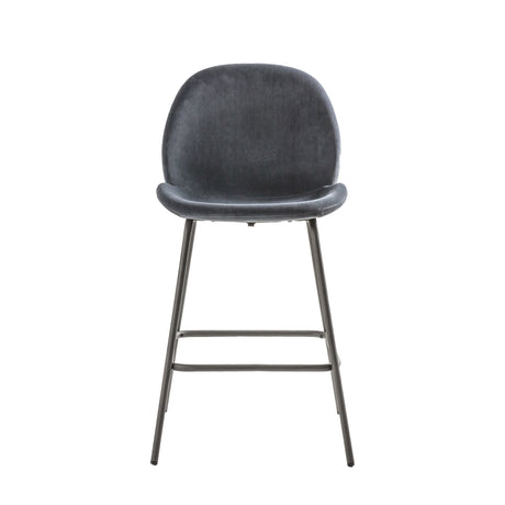 Amos Flanagan Stool Dark Grey Velvet (2pk) –  from Amos Lighting + Home