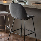 Amos Flanagan Stool Dark Grey Velvet (2pk) –  from Amos Lighting + Home