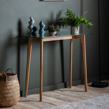 Amos Blair Console Table Oak  –  from Amos Lighting + Home