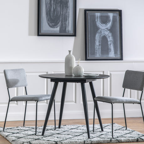 Amos Astley Round Dining Table Black  –  from Amos Lighting + Home