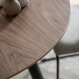 Amos Astley Round Dining Table Walnut  –  from Amos Lighting + Home