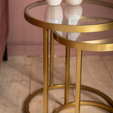 Amos Rowe Nest of Two Tables Gold –  from Amos Lighting + Home