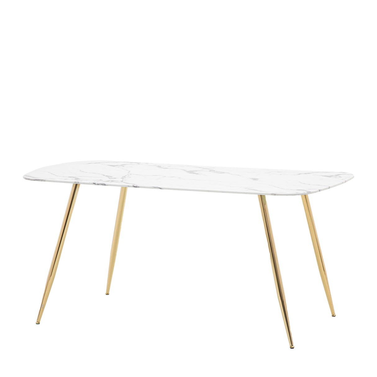 Amos Evans Dining Table White Effect  –  from Amos Lighting + Home