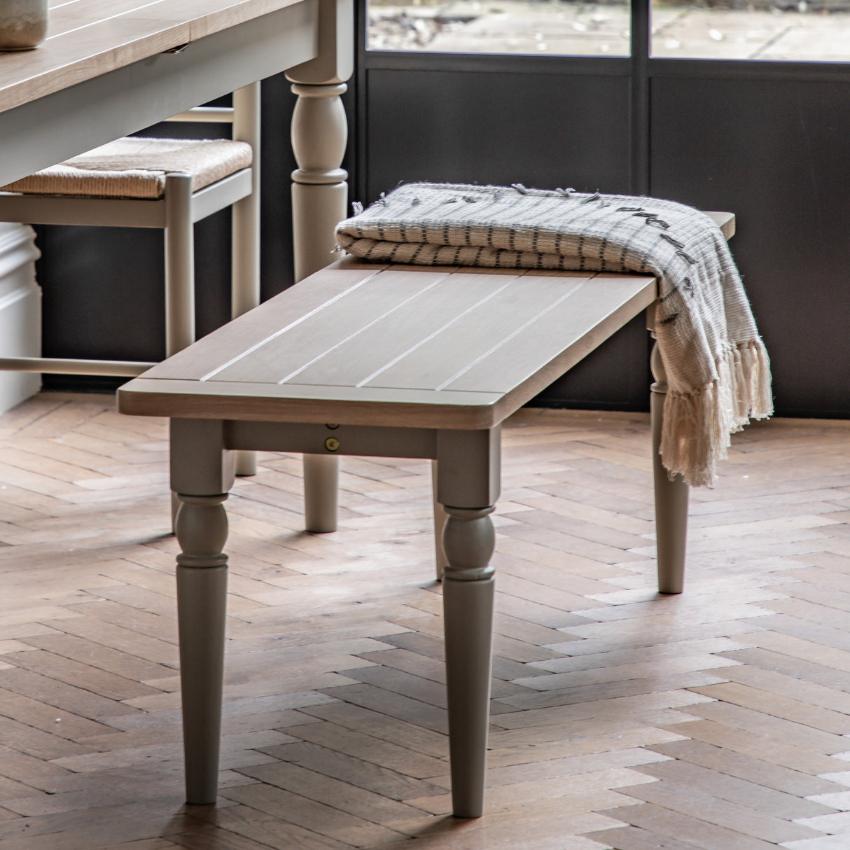 Amos Eton Dining Bench Prairie  –  from Amos Lighting + Home