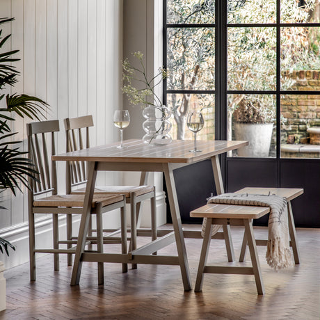 Amos Eton Trestle Table Prairie  –  from Amos Lighting + Home