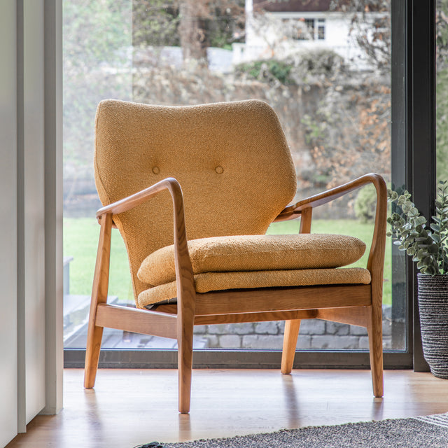 Amos Jensen Armchair Ochre  –  from Amos Lighting + Home