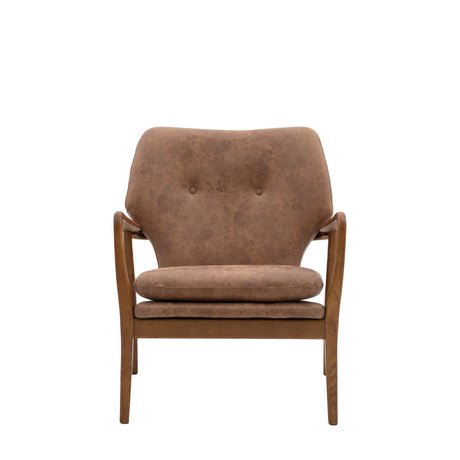 Amos Jensen Armchair Brown Leather  –  from Amos Lighting + Home