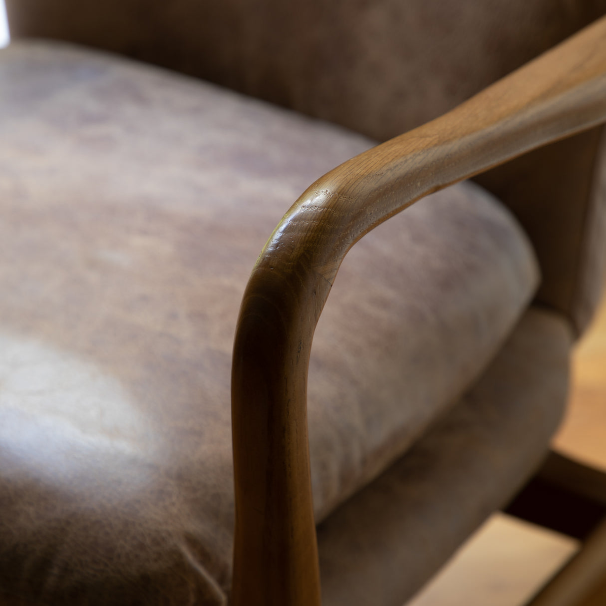 Amos Jensen Armchair Brown Leather  –  from Amos Lighting + Home