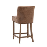 Amos Tarnby Bar Stool Brown Leather (2pk) –  from Amos Lighting + Home