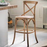 Amos Cafe Stool Natural/Rattan (2pk) from Amos Lighting + Home