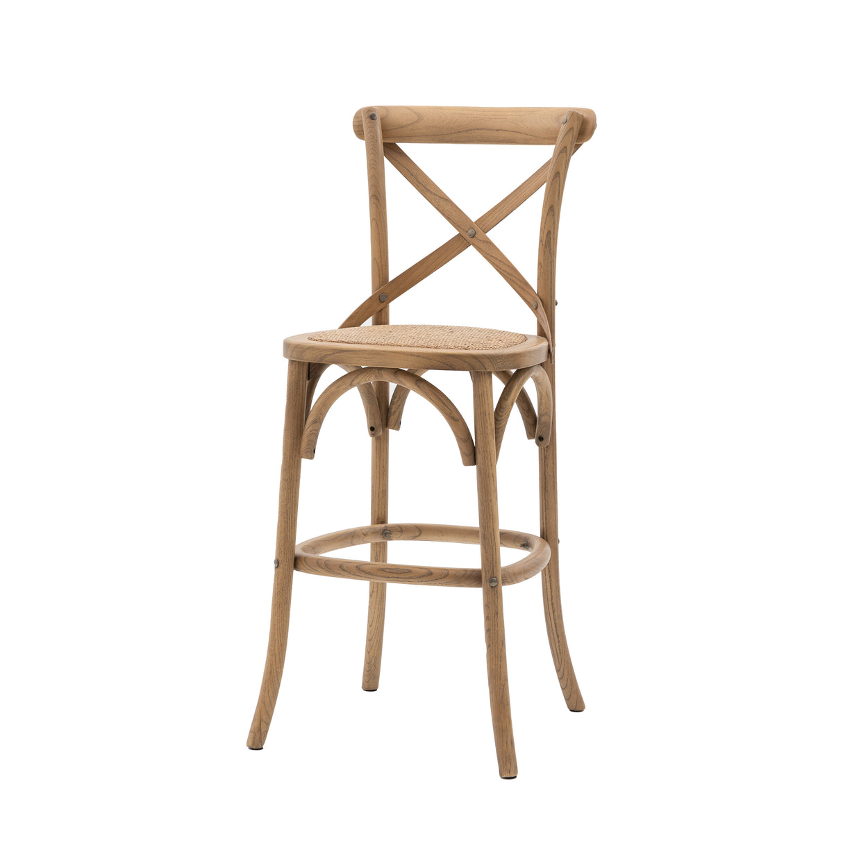 Amos Cafe Stool Natural/Rattan (2pk) from Amos Lighting + Home