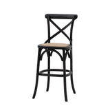 Amos Cafe Stool Black/Rattan (2pk) –  from Amos Lighting + Home